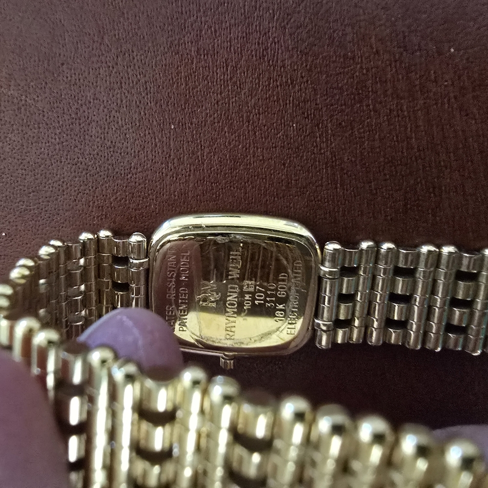 Raymond Weil 18K Gold Tone Ladies Bracelet Watch - Picture 3 of 5